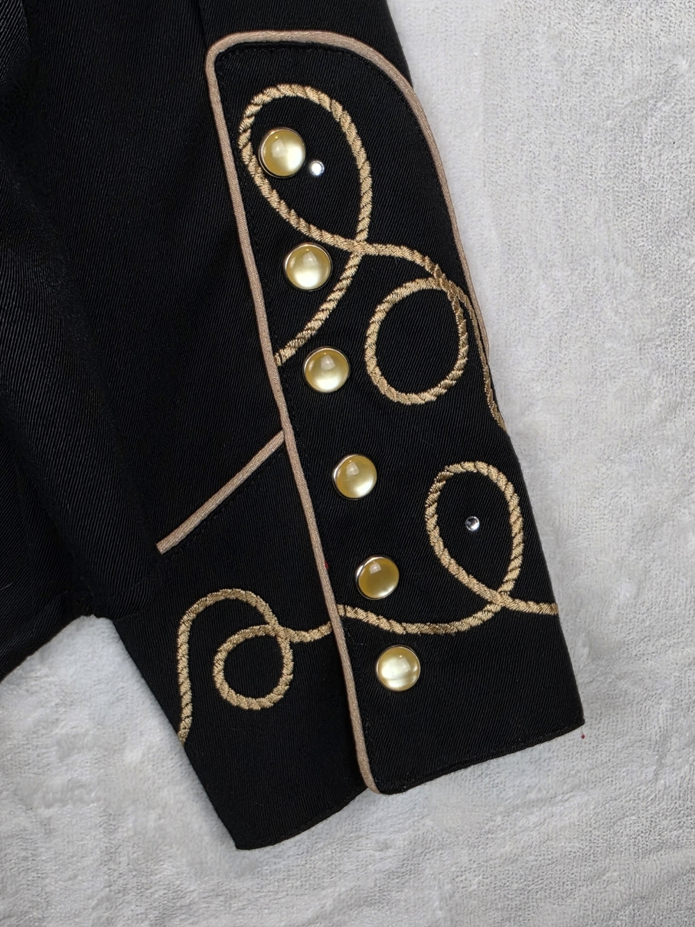Vintage Scully Shirt Womens Large Black Gold Embroidered Happy Trails Western - Picture 4 of 9
